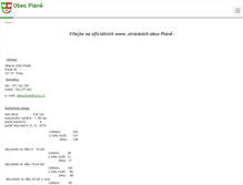 Tablet Screenshot of obec-plane.cz